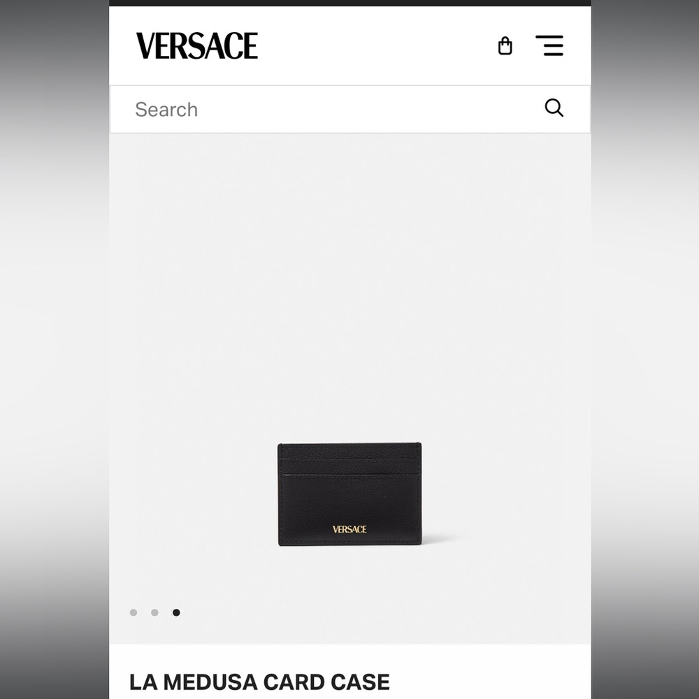Versace La Medusa Card Case (NWOT; Tan/Gold) - Picture 9 of 10